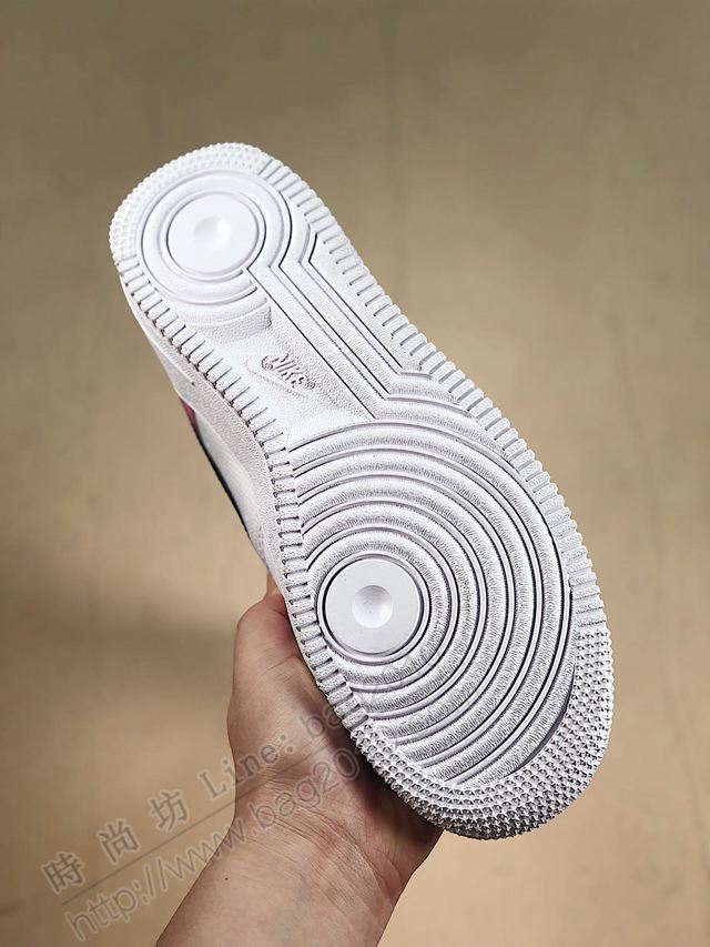 Nike男鞋 白深藍牛仔換鉤魔術貼 耐克空軍一號 經典百搭休閒運動板鞋 男女同款  hdx13124